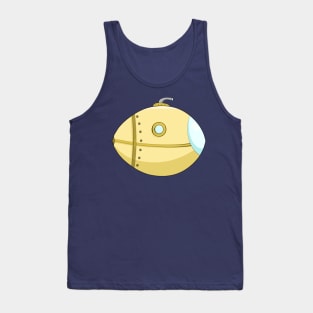 Cute Yellow Submarine Illustration Tank Top